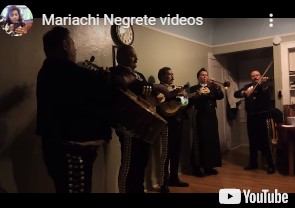 image of Mariachi Negrete with 5 musicians at house birthday party