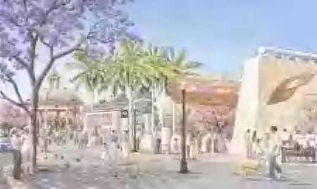 image drawing of mariachi plaza above ground