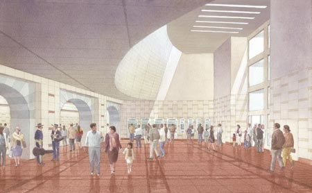 image drawing of mariachi plaza undergroud station